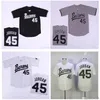 Glamens Birmingham Barons Jersey Michael Jor Dan Rookie 45 Biała szary czarny baseballowa koszulka baseballowa najwyższa jakość 1