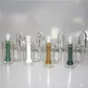 Glas-Aschefänger für Shisha-Wasserpfeifenbongs. 45-Grad-Duschkopf-Perkolator, ein innenliegender 14-mm-Aschefänger mit dickem Gelenk