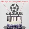 Festive Supplies Personalized Football Cake Topper Custom Name Age Silhouette For Fans Birthday Party Decoration