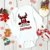 Personalised Christmas Baby Jumpsuit Custom Name Infant Outfit Clothes Boy Girl Holiday Party Bodysuit Deer Santa Newborn Romper