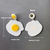 Stud Earrings Funny Simulation Food Sunny Side Up Fried Egg Acrylic For Women Creative Fashion Jewelry Gift