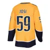 2022 Stadium Series 59 Roman Josi Hockey Jerseys 9 Filip Forsberg 92 Ryan Johansen 95 Matt Duchene 64 Mikael Granlund 35 Pekka Rinne Home Gold Stitched Navy Blue Shirts