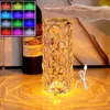 Nattlampor Crystal Table Lamp 316 Färger Touch Remote Diamond Lamps Room Decor Atmosphere Bedsid Light Desktop Project8646253