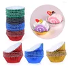 Festive Supplies 100pcs Aluminium Foil Cups Paper Cupcake Wrappers Cup Muffin Boxes Cake Liners Decorating Tools Kitchen Party Supply
