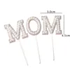 Feestelijke benodigdheden Acryl Happy Mother's Day Cake Topper Mama Verjaardag Goud Mom voor feestdecoraties