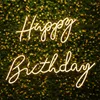 Fournitures de fête Néon Personnalisé Joyeux Anniversaire Signe Led 18ème Décor Nom Pour La Maison Baby Shower Bannière Bar Tenture Murale Acrylique Flexible 3D