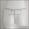 Belly Chains Summer Sexy Body Chain Jewelry Personalized Name Belly Waist Chains For Women Metal Custom Letters Underwear Thong Panti Dhfwr