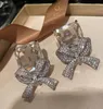 Stud Earrings Fairy High Quality Transparent Generous Diamond Bow Crystal Zircon Bowknot Sweet Girl Sugar Cubes Ear Pierced