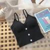 Bustiers Corsets Bralette Belle conception de bouton de sous-vêtements au dos pour femmes adaptée à un usage interne et externe avec coussinet de poitrine