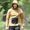 Jachtjassen Han Wild Tactical Fleece Jacket Training Kleding Outdoor Hooded Sweater Men Camping Wandelen Visserij Jas Sportkleding