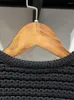 Женские трикотажные женщины o-o-образные ретро-вязаные свитер Carigan 2022 Ранняя осенняя леди с длинным рукавом Элегантный короткий трикотаж с карманами