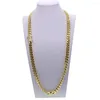 Chains 2022 Hip Hop Bling Micro Pave Cz Buckle Miami Cuban Link Chain 70cm Wide Gold Filled Cool Boy Men Necklace Curb For