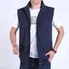 Män västar väst män täcka sommartaktiska tunna casual gilet outwear multi pocket fiske resor västja jacka male chalecos 220919