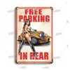 Beauty Girls плакат Pin Up Girl Metal Signs Car Tin Tin Plone Vintage Plate для мотоцикла Home Pub Bar Decor Decor