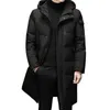 Men's Down Parkas Winter White Duck Jackets Hooded Long Coat Thick Warm Fashion s Brand Parka Plus Size 5XL 220919