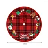 Christmas Decorations Tree Skirt Base Cover Exquisite Print Large Area Scene Layout Bowknot Lace Up Party Decoration Xmas Floor Mat