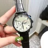 Men Watches Vk Japan Quartz Movement Pilot Chronograph Stopwatch Subdial Work Leather Strap Watch Luminous Waterproof Clock Analog Wristwatch Montre De Luxe