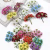 Flores decorativas 6 PCs Girassol artificial com o Bouquet Core Bouquet Fake DIY Materiais de Artesanato