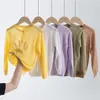 Pullover meninos meninas malha de suéter casaco de verão de manga longa fino cardigan cardigã crianças roupas à prova de sol crianças adolescentes fora de moda 220919