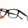 Klassische Qualität, leichter Rahmen, Herrenbrille, Unisex, prägnantes, rechteckiges Planken-Vollrand-Carbonfaser-Bein 55-16-145 für verschreibungspflichtige Schutzbrillen, komplettes Etui 45