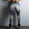 Women Leggingi 3d List drukowane kobiety fitness chude wysoka tła elastyczna push upnie nej do nóg spodni Leggins 220919