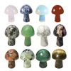 Sculpture de champignon en pierres de cristal, 50 pièces, décoration faite à la main pour bricolage, méditation, équilibre, Collection de décoration pour la maison