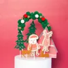 Festive Supplies Happy Year Christmas Cake Topper Santa Claus Party House Decoration