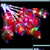 Decoraci￳n de fiestas LED Favor Light Up brillante Red Rose Wands Bobo Ball Stick para Boda OTG16