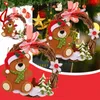 装飾的な花の花輪フォームフォーム18インチメリークリスマスラタンリースフロントドアハンギングクリスマス飾りガーランド屋内/