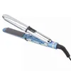 Hair Curlers Straighteners Stainless Steel Hair Straightener Curling with 3 Temperature Regulation Styling Tools Blue Hair Styling253k