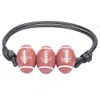 Pallacanestro Calcio Rugby Baseball Ciondoli Tennis Braccialetti con ciondoli per uomo Donna Fatto a mano in pelle regolabile Corda Polsino sportivo RRE1