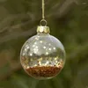 Party Decoration 4pcs/pack Diameter 12cm Middle Size Transparent Glass Globe Christmas Day Hanging Ball Creative Pendant