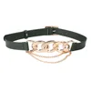 Cinturones Cadena de moda Punk Hipérbole Cinturón Cintura de metal para mujeres Señoras Abrigo Vestido Cintura Marca de diseñador de lujo