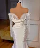 Sexy nieuwe zeemeermin avondjurken kanten sweetheart appliques speciale gelegenheid jurk satijnen vrouwen veeg trein prom jurken voor feestvestido de noiva de mariee