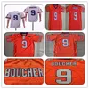 Ws Vin American College Football Wear Homme 9 Maillot Bobby Boucher Film Football Le film Waterboy Adam Sandler Maillots cousus Orange Blanc 50t