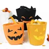 Fournitures d'Halloween Seau de bonbons Enfant Enfants Sacs à main de bonbons Transporter Sac de toile de dessin animé Oeufs Sacs de rangement Paniers de bureau Sacs cadeaux JJLE14292