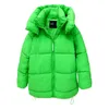 여자 다운 파카스 겨울 코트 따뜻한 후드 가죽 오버 코트 두꺼운 재킷 녹색 긴 카키 숙녀가 지퍼 아웃복 TRF 220919