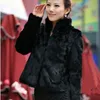 Dames bont faux hoogwaardige jas mode warme bovenkleding herfst winter korte imitatie jas 4xl overjas klaring 220919