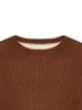 Damenpullover NOOSGOP Pumpkinm Orange Front Beige Back Mix Match Woolen Herbst Winter Frauen Pullover Pullover Rundhals Strickkleidung 220920