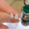 22091905 pendientes de diamantes pendientes 0.2ct gotas de agua cuadrado au750 oro blanco Joyería de mujer clásico debe tener venta diaria elegante