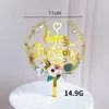 Festliche Lieferungen Kreative Acryl Brief Kuchen Topper Hochzeit/Geburtstag/Muttertag Dekoration Werkzeuge Dessert Für Party Kid Geschenke