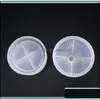 Moldes Diy Crystal Epoxy Resin Mod Round Stripe Storage Mold Sile para 20211230 T2 Drop Deliver