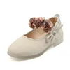 Turnschuhe Kleinkinder Mädchen Schuhe Kinder Wohnungen Prinzessin mit Blumen Bogenknoten weiche Glitzer Leder Kinder Party Hochzeitsblumen 21 220920