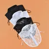 Bow Ties Linbaiway Women Flower Embroidery False Collar Female Black White Shirt Fake Tie Detachable Lapel Blouse Top