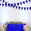 Party Decoratie 10ft Navy Blue White Royal Year Paper Triangle Flag Banners Boy Birthday Baby Shower Bruiloft Decoraties