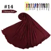 Schals Baumwolle Stretchy Plain Jersey Hijab Schal mit farbigen Linien Niederländische arabische muslimische Frauenschals 220920