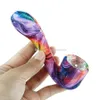 glass pipe smoke accessory tobacco glow in the dark pipes Color Ultimate bubbler bong dab rig