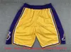 Shorts de basquete Anthony James Davis Clássico Hip Pop Calça de moletom com zíper Westbrook Schroder Beverley Nunn Toscano-Anderson Jones Short