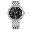 Montres-bracelets Quartz montre pour hommes diamant haut double calendrier hommes étanche luxe argent acier montres Relogio Masculino