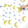 Party Decoration Blue Gold Eid Mubarak Birthday Ramadan Glitter Paper Star Moon Garland Banner hängande Twinkle Baby Shower Decor